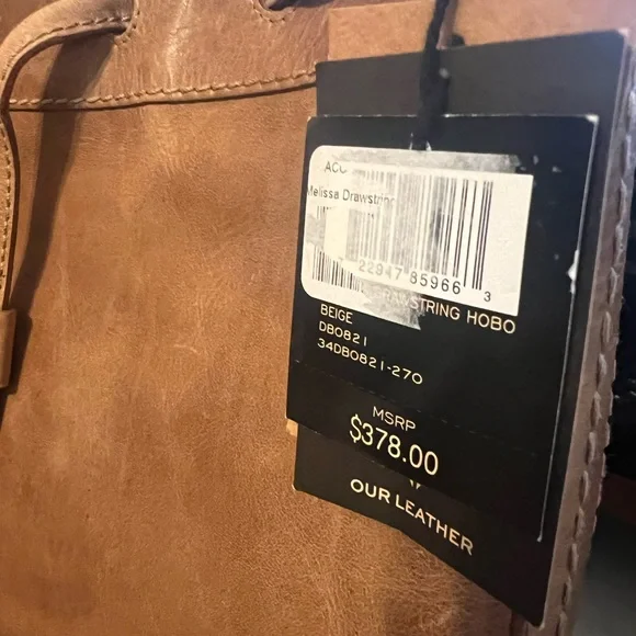 Frye Melissa Leather Hobo Bag -NEW with tags- authentic Frye leather bag - Picture 13 of 15